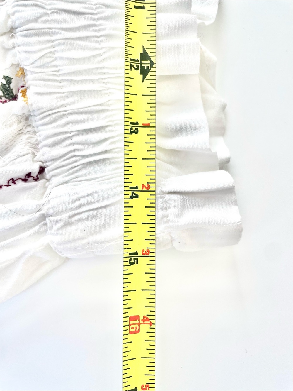 NWT Anthropologie Embroidered Culottes Sz M White Wide Leg Boho Scalloped Pants - Picture 12 of 14